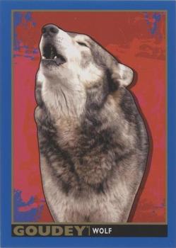 2017 Upper Deck Goodwin Champions - Goudey Animals Royal Blue #GA1 Wolf Front
