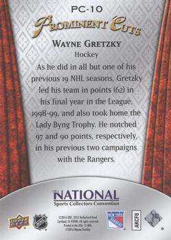 2016 Upper Deck National Convention - Prominent Cuts #PC-10 Wayne Gretzky Back