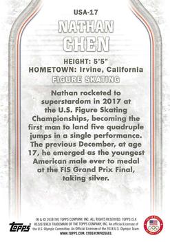 2018 Topps U.S. Olympic & Paralympic Team Hopefuls - Silver #USA-17 Nathan Chen Back