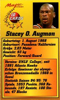 1995 Magic Sport ID Cards (German) #135 Stacey Orlando Augmon Back