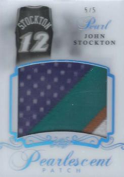 2017 Leaf Pearl - Pearlescent Patch #PP-15 John Stockton Front