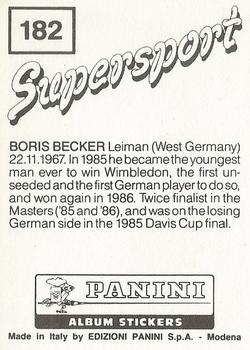 1987-88 Panini Supersport Stickers #182 Boris Becker Back