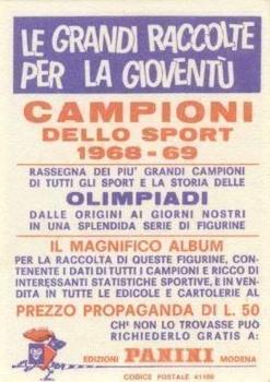 1968-69 Panini Campioni dello Sport #8 Pasquale Giannattasio Back