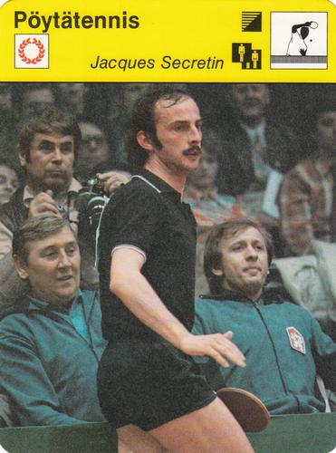 1977 Sportscaster Series 2 Finnish #02-34 Jacques Secretin Front