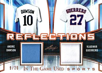 2018 Leaf In The Game Used Sports - Reflections Relics #R-14 Andre Dawson / Vladimir Guerrero Front