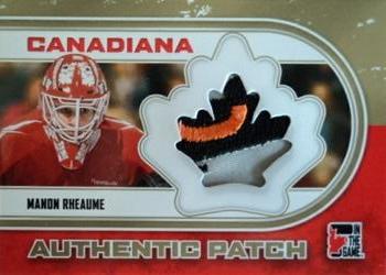 2011 In The Game Canadiana - Authentic Patch Gold #AP15 Manon Rheaume Front