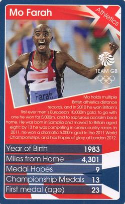 2012 Top Trumps Our Greatest Team #NNO Mo Farah Front