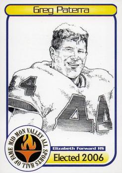 2006 Mid Mon Valley All Sports Hall of Fame #159 Greg Paterra Front