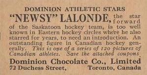 1924-25 Dominion Chocolate Athletic Stars (V31) #95 