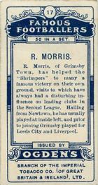 1908 Ogden's Famous Footballers #17 Dickie Morris Back