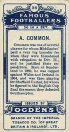 1908 Ogden's Famous Footballers #36 A. Common Back