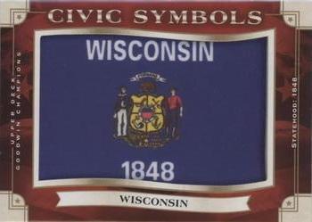 2019 Upper Deck Goodwin Champions - Civic Symbols Manufactured Patches #USF-30 Wisconsin Front