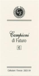 2003-04 Firenze Campioni di Futuro (Future Stars) #6 Fredua Adu Back