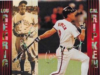 1993-95 Sports Stars USA (unlicensed) #125 Lou Gehrig / Cal Ripken Jr. Front