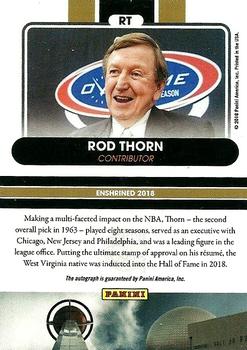 2019 Panini The National - Basketball Hall of Fame Autographs #RT Rod Thorn Back