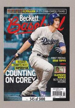 2017 Beckett National Convention Cover Promos #NNO Gary Sanchez / Corey Seager Back