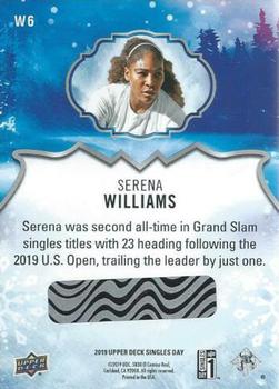 2019 Upper Deck Singles Day Winter #W6 Serena Williams Back