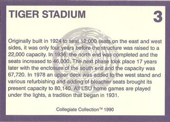 1990 Collegiate Collection LSU Tigers - Promos #3 Tiger Stadium Back