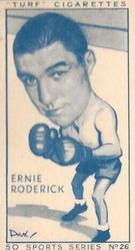 1949 Carreras Turf Cigarettes Sports Series #26 Ernie Roderick Front