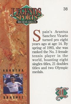 1993 Legends Sports Memorabilia #38 Arantxa Sanchez Back