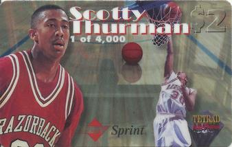 1995 Signature Rookies Tetrad - Auto Phonex $2 #13 Scotty Thurman Front
