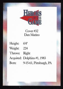 1993-97 Heroes of the Game - Platinum #32 Dan Marino Back