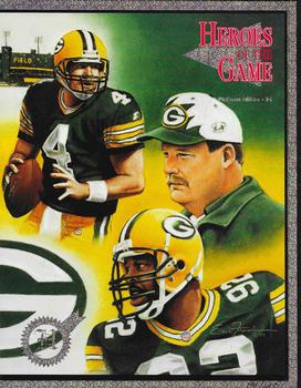 1993-97 Heroes of the Game - Platinum #56 Brett Favre / Mike Holmgren / Reggie White Front