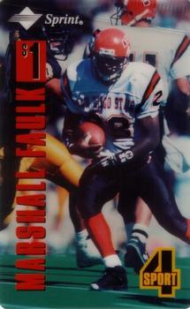 1994 Classic Four Sport - Phone Cards $1 Test Issue #NNO Marshall Faulk Front