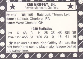 1990 Dime Sports Magazine (unlicensed) #NNO Ken Griffey Jr. Back