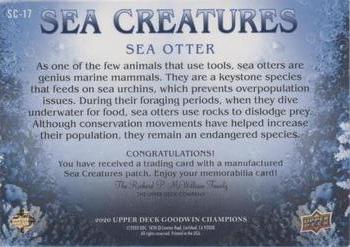 2020 Upper Deck Goodwin Champions - Sea Creatures Manufactured Patches #SC-17 Sea Otter Back
