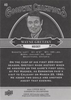 2020 Upper Deck Goodwin Champions - Black & White #40 Wayne Gretzky Back