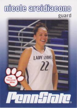 2010 The Second Mile Penn State Nittany Lions Winter Sports #NNO Nicole Arcidiacono Front