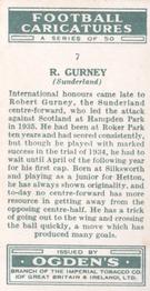 1935 Ogden's Football Caricatures #7 Bobby Gurney Back