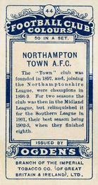 1906 Ogden's Football Club Colours #44 Northampton Town Back