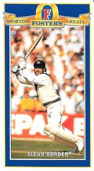 1994 Foster's Sporting Greats #25 Allan Border Front