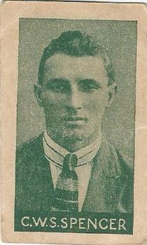 1925 A.W. Allen (Confectionery) Footballers #9 Charlie Spencer Front