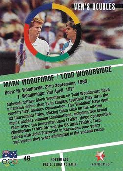 1996 Intrepid Pride of a Nation Australian Olympics #46 Mark Woodforde / Todd Woodbridge Back