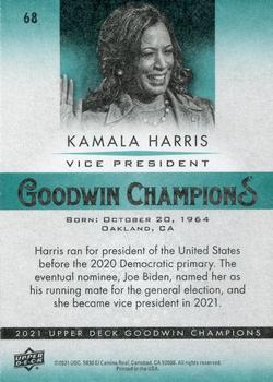 2021 Upper Deck Goodwin Champions #68 Kamala Harris Back