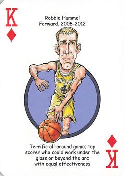2014 Hero Decks Purdue Boilermakers Basketball & Football Heroes Playing Cards #K♦ Robbie Hummel Front