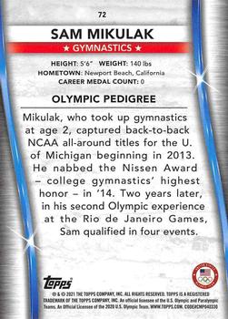 2021 Topps U.S. Olympic & Paralympic Team & Hopefuls #72 Sam Mikulak Back