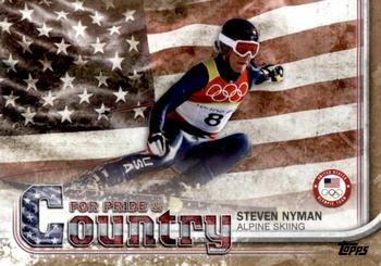 2018 Topps U.S. Olympic & Paralympic Team Hopefuls - For Pride and Country - Gold #PAC-SN Steven Nyman Front