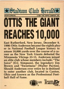 1991 Stadium Club Charter Member #NNO Ottis Anderson Back