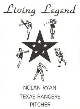 1990 Living Legends Gray Red Stars (unlicensed)  #NNO Nolan Ryan Back
