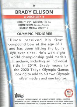 2021 Topps U.S. Olympic & Paralympic Team & Hopefuls - Silver #56 Brady Ellison Back