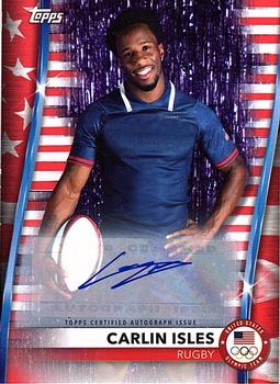 2021 Topps U.S. Olympic & Paralympic Team & Hopefuls - Autograph US Flag #28 Carlin Isles Front