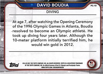 2021 Topps U.S. Olympic & Paralympic Team & Hopefuls - For Pride and Country #PC-10 David Boudia Back