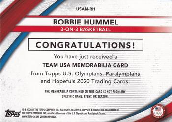 2021 Topps U.S. Olympic & Paralympic Team & Hopefuls - Team USA Memorabilia Pieces #USAM-RH Robbie Hummel Back