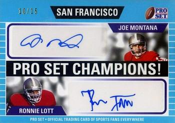 2021 Pro Set Sports - Pro Set Champions Light Blue #PSC-04 Joe Montana / Ronnie Lott Front