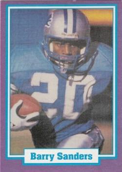 1990 Premier Sports Stars Limited Edition (unlicensed) - Purple Border #NNO Barry Sanders Front