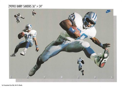 1982-92 Nike Poster Cards #290983 Barry Sanders Front